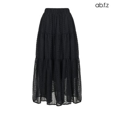 ab.f.z 밴딩 자수 디테일 플레어 스커트 (AFZ2MS31A)