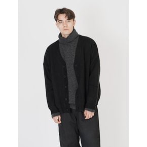 Hazzy Over fit Y-neck Cardigan (Black)