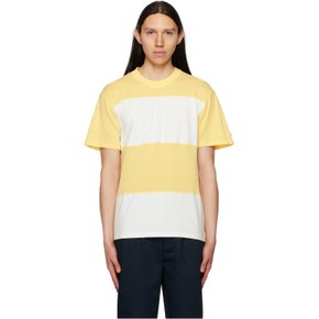 노아 옐로우 & 화이트 스트라이프 티셔츠 KN090SS23YLW Yellow/White