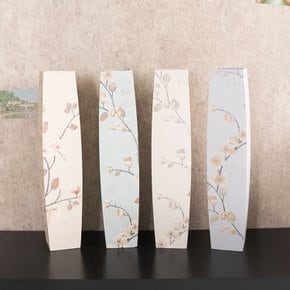 [2+1] 우드 나무 대형 긴 사각 화병 레트로볼륨 12X58cm 4컬러 조화꽃 전용 꽃병 인테리어 장식