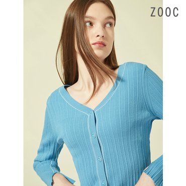 ZOOC V넥 골지 가디건 BL_Z232KSL012