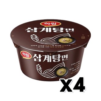  하림 삼계탕면 컵라면 큰컵 107g x 4개