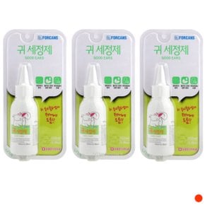 포켄스 강아지 귀세정제 귀 분비물 냄새 세척 위생 용품 100ml X3