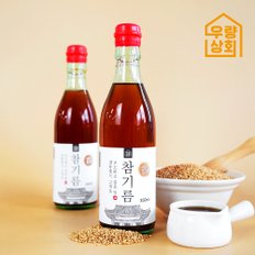 [바로배송] [우량상회] 저온압착 깨끗한 방앗간 참기름 350ml+350ml