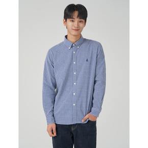 *24%적립*[30%OFF]시어서커 깅엄 체크 셔츠  블루 (BC3664C44P)