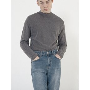 Essential Wool Half-Neck Knit (Charcoal)