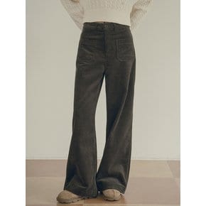 P3177 Corduroy straight pants_Brown