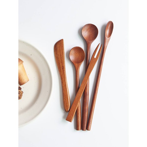 우드 티스푼 티포크 버터나이프 롱스푼