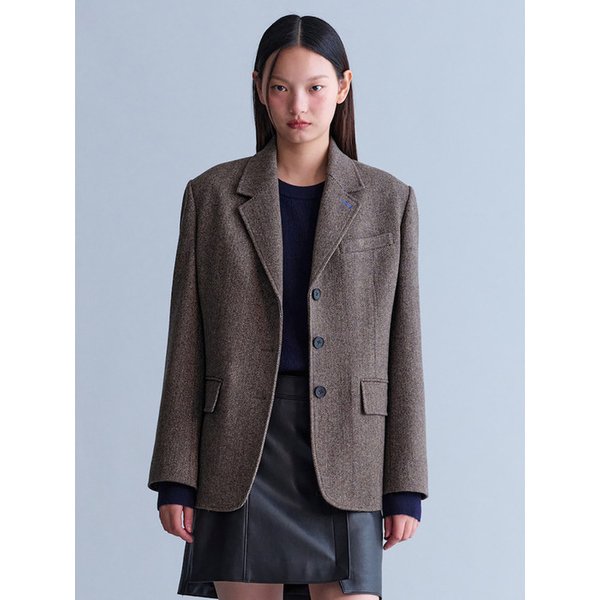 Signature Semi Overfit Jacket  Brown (KE4911M02D)