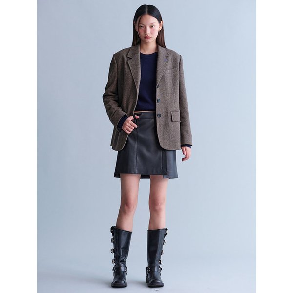 Signature Semi Overfit Jacket  Brown (KE4911M02D)