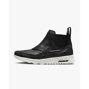 나이키 4484441 Nike Air Max Thea Mid 859550-001 Womens Black Sail Leather Chelsea Boots TTT47