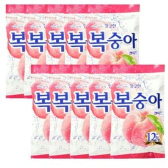  10개 롯데복숭아사탕 복숭아맛사탕 복숭아맛캔디 복숭아사탕