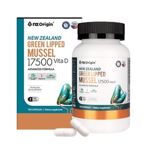 [NZ오리진] 뉴질랜드 초록잎홍합 17500 비타민D (120캡슐)