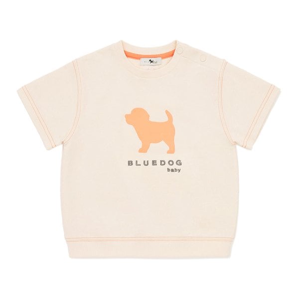 [여주점] [오프라벨 여주점] 블루독베이비 (CR) 블루독 반소매 스웨트셔츠 (45319-332-01)