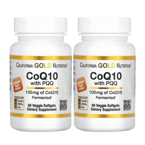 캘리포니아골드뉴트리션 코큐텐 피큐큐 CoQ10 with PQQ 100mg 60캡슐 2개