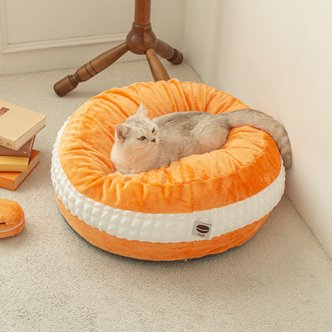  초코펫하우스 고양이방석 강아지방석 극세사 높은 침대 원형 숨숨집 11컬러 뚱카롱 방석