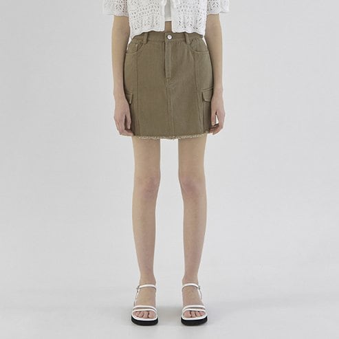 나인(Atelier Nain) (택가:69,000원)카고 포켓 면데님 미니 스커트(SK-4754)