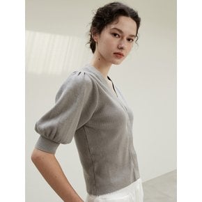 OU942 balloon half sleeve cardigan (gray)