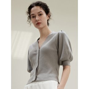 OU942 balloon half sleeve cardigan (gray)