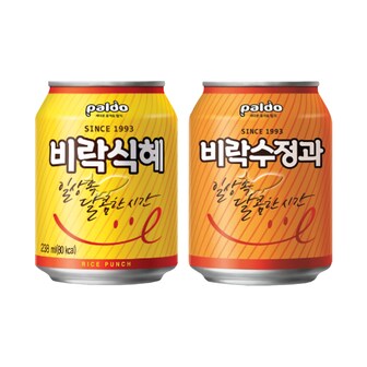  비락식혜 238ml/ 12캔+수정과 238ml/ 12캔 총24캔