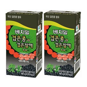 베지밀 정식품 베지밀 검은콩과 검은참깨 두유 190ml 16개