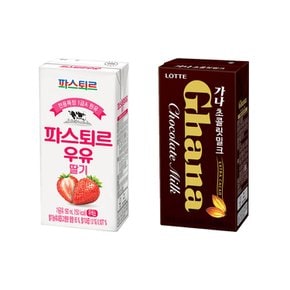 딸기우유/가나 쵸코우유(190mlx24팩)