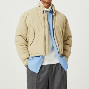 남성 하이넥 크롭트 다운점퍼 BEIGE