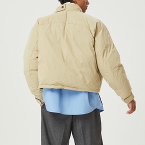 남성 하이넥 크롭트 다운점퍼 BEIGE