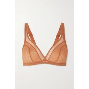 Stretch-tulle Soft Cup Bra 탠 브라운