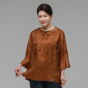 더하랑 사랑드리 여름 인견 블라우스 머스타드