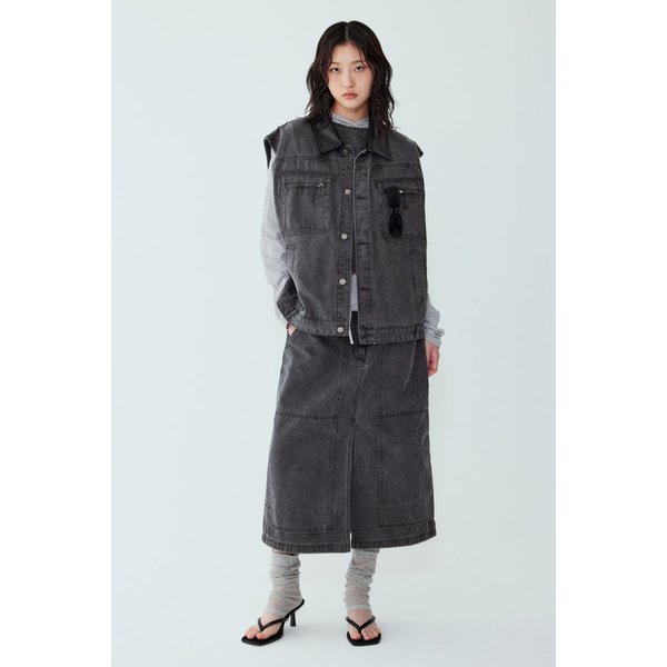 [UNI] 데님 점퍼형 베스트 91U5213110099
