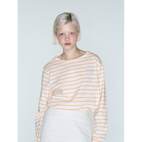 Daisy Long Sleeve Stripe_White Orange Unisex