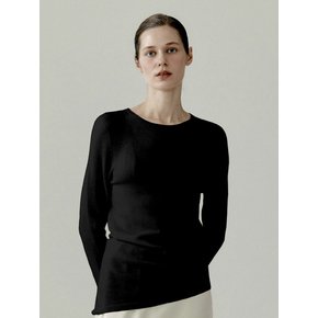 Wholegarment Long Sleeve Knit Black