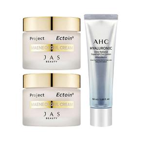 [쟈스] 엑토인 맨얼굴 크림 55ml x2 + AHC 히아루로닉 선로션 50ml (S10640172)