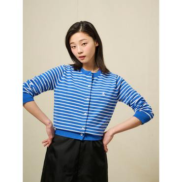 빈폴레이디스 코튼 혼방 스트라이프 카디건 - 스카이블루 (BF525AC02Q)