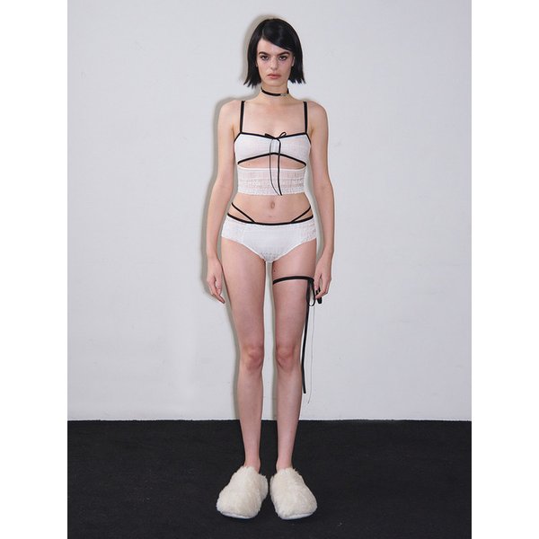 오버 롱리본 허벅지스트랩 (Black)