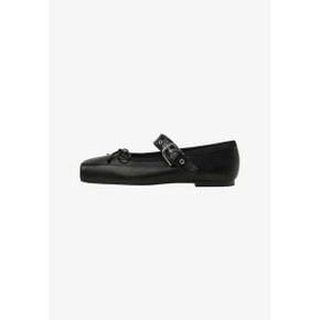 4576090 Mango Ankle strap ballet pumps - black