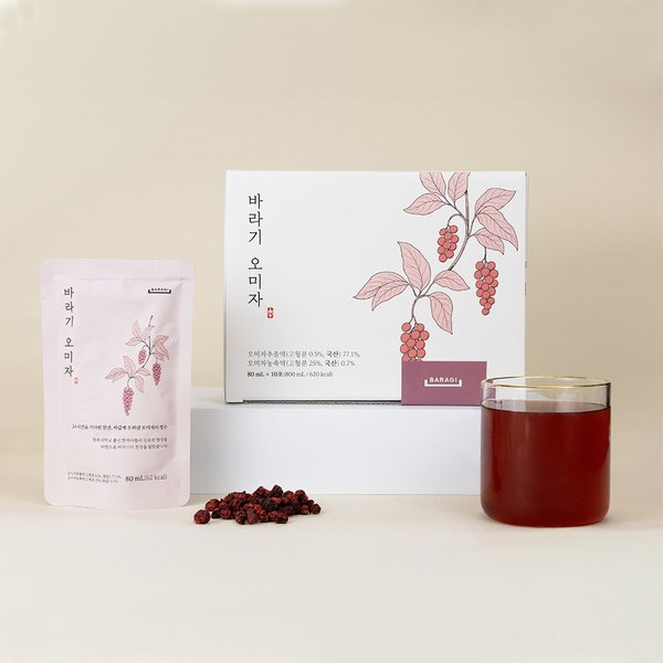 [바라기] 오미자 80ml 10포 전통차 오미자 진액