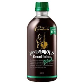 콘트라베이스 디카페인 500ml 롯데 칸타타 x6pet 블랙