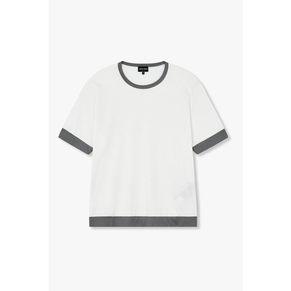 남성 코튼 컬러 블록 티셔츠 A115326007000