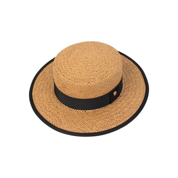 Edge Taping Brown Long Panama Hat 파나마햇