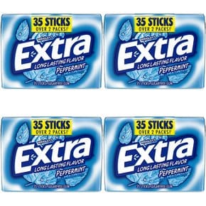 엑스트라 페퍼민트 츄잉 껌 35스틱 4개 Extra Gum Peppermint Chewing Gum