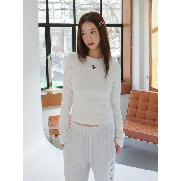 니트 슬립 레이어드 티셔츠 [3color]