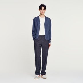 [SANDRO HOMME] 울 톤온톤 로고 가디건 SH24W5MRG1535