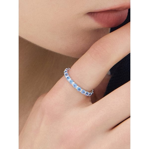 에센스 실버(W) 모던 테니스 반지 2.5mm 스카이블루 HL4R45421W9