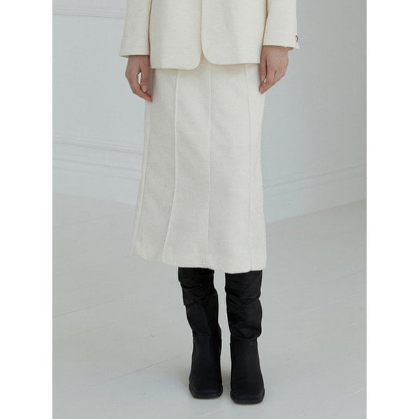 [리퍼브] 트위드 롱 스커트 아이보리  amr1659
