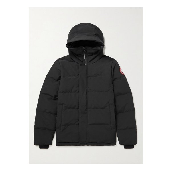 맥밀란 로고 아플리케 퀼팅 셸 후드 다운 파카 블랙 1647597285220265