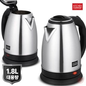 1.8L 스텐 무선 전기주전자 급속가열 작동확인램프 회전식받침대 무선 전기 커피 포트 주전자