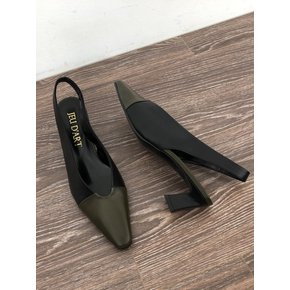 latte two tnoe slingback black