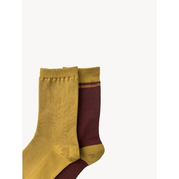 color point socks (mustard)
